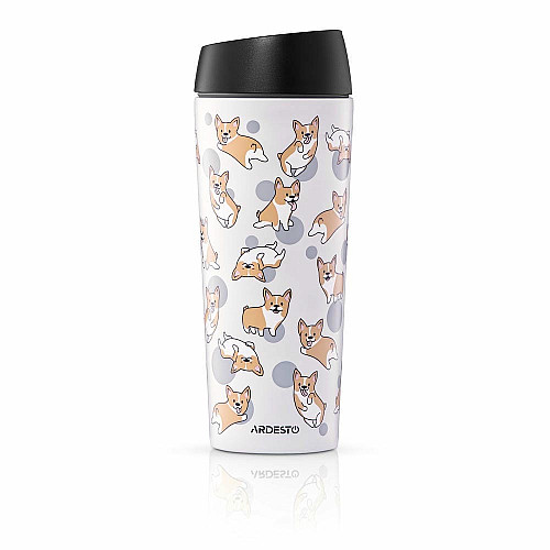 Термокружка ARDESTO Coffee Time Corgi 450мл, нержавеющая сталь, серый