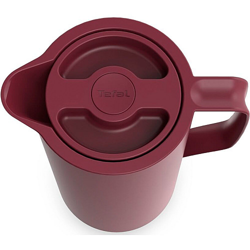 Термоглечик Tefal Motiva, 1л, пластик, скло, бордовий