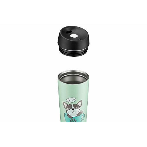 Термокухоль ARDESTO Coffee time Frenchie, 450мл, нержавіюча сталь, зелений