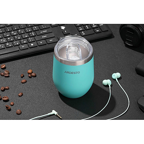 Термокухоль ARDESTO Compact Mug, 350мл, нержавіюча сталь, блакитний