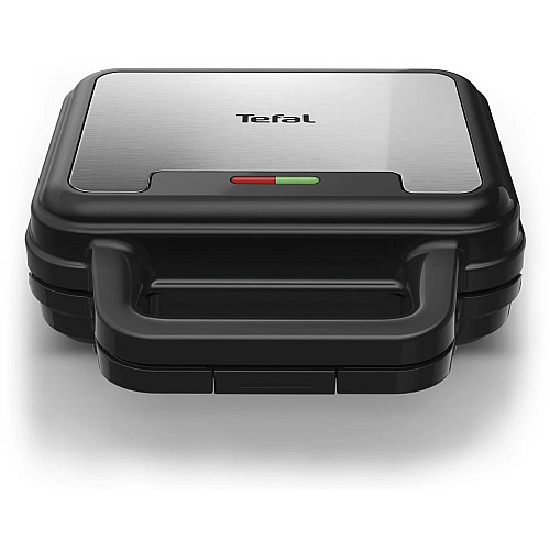 Мультимейкер Tefal UltraCompact 3in1 700Вт, тефлон, 3 пластини, корпус-метал, чорно-сірий