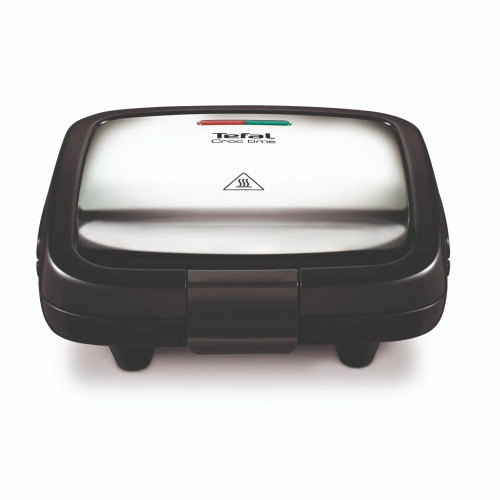 Сендвічмейкер Tefal Croc Time 700Вт, 1 пластина-гриль, корпус-пластик, чорно-сріблястий