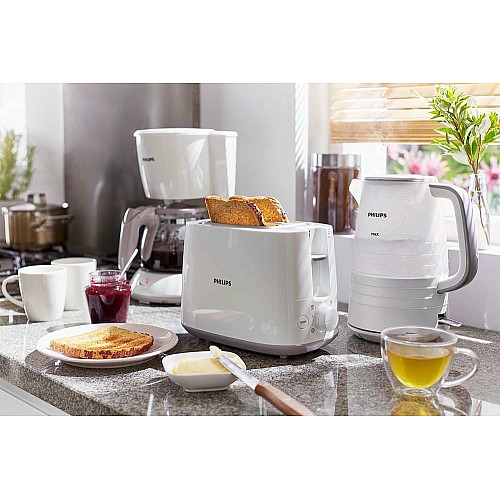 Тостер Philips Daily Collection 830Вт, пластик, білий