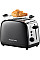 Тостер Russell Hobbs Colours Plus 1600Вт, підігрів, розморожування, метал., чорний