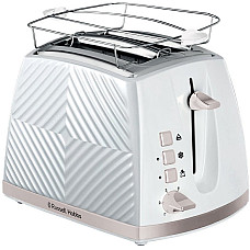 Тостер Russell Hobbs GrooWe 2 Slice 850Вт, підігрів, розморож., пластик, білий