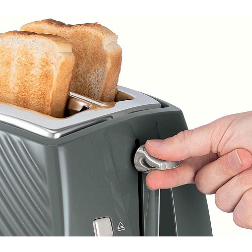Тостер Russell Hobbs GrooWe 2 Slice 850Вт, подогрев, размораживание, пластик, серый