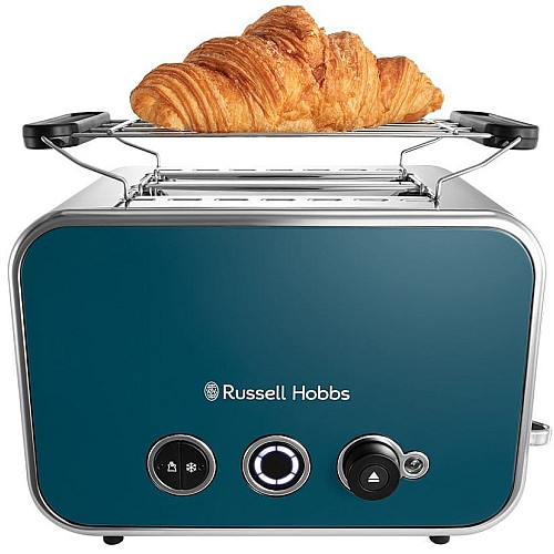 Тостер Russell Hobbs Distinctions 2-Slice 1670Вт, подогрев, размораживание, пластик, синий