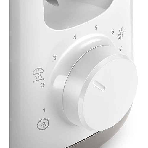 Тостер Philips Daily Collection 1000Вт, 1 відділення, пластик, білий