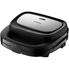 Мультимейкер Philips Series 5000 750Вт, антипригарне покриття, 3 пластини, корпус-пластик, чорно-сріблястий