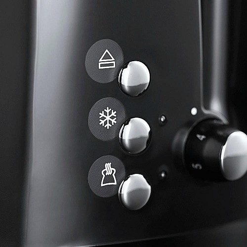 Тостер Russell Hobbs Textures 850Вт, пластик, черный