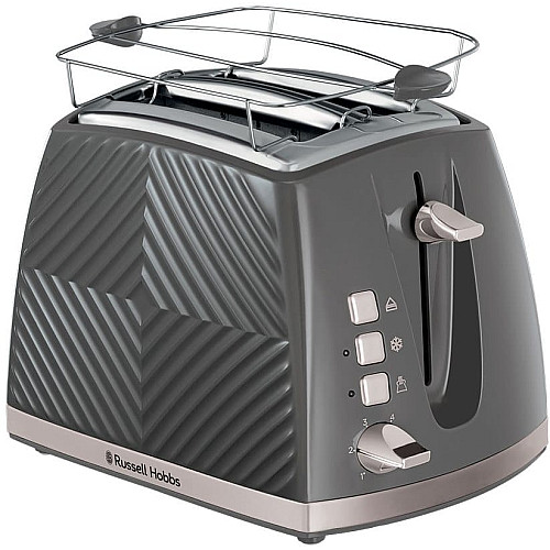 Тостер Russell Hobbs GrooWe 2 Slice 850Вт, подогрев, размораживание, пластик, серый