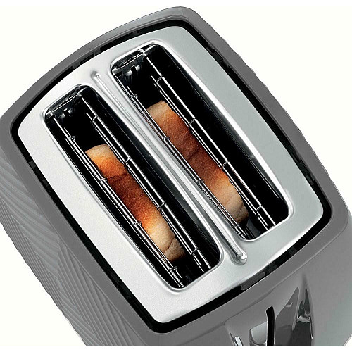 Тостер Russell Hobbs GrooWe 2 Slice 850Вт, подогрев, размораживание, пластик, серый