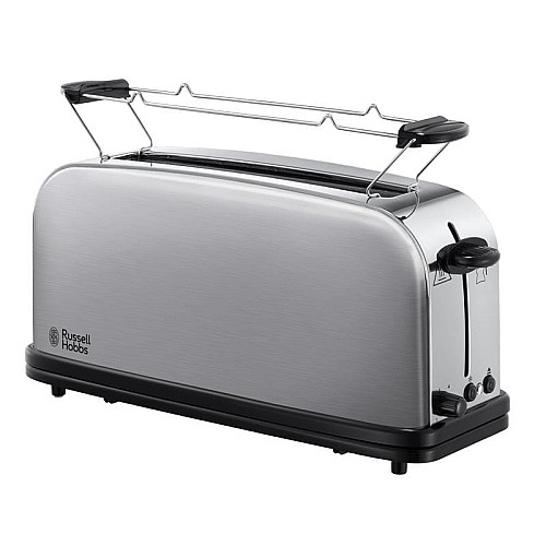 Тостер Russell Hobbs Oxford 1600Вт, длинные слоты на 4 тоста, металл, серебристый