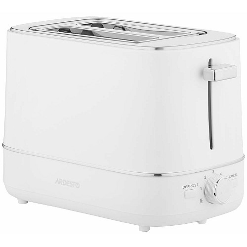 Тостер ARDESTO Timeless Elegance, 800Вт, пластик, 2 слоти, білий