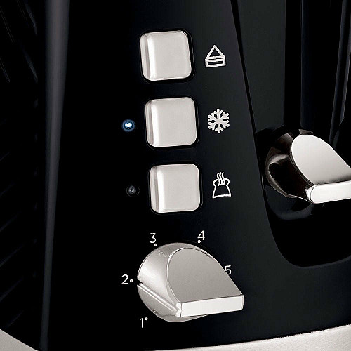 Тостер Russell Hobbs GrooWe 2 Slice 850Вт, подогрев, размораживание, пластик, черный