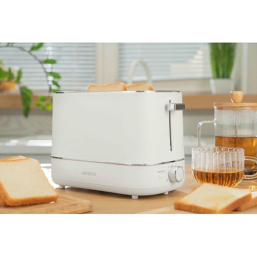 Тостер ARDESTO Timeless Elegance, 800Вт, пластик, 2 слоти, білий