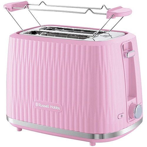 Тостер  Russell Hobbs Eden 800Вт, пластик, підігрів,разморозка, малиновий