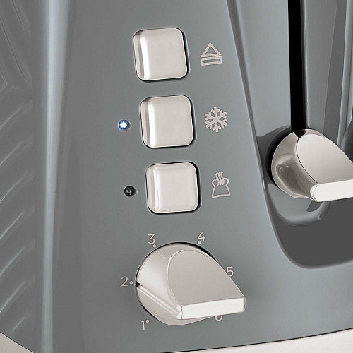 Тостер Russell Hobbs GrooWe 2 Slice 850Вт, подогрев, размораживание, пластик, серый