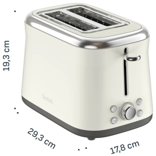 Тостер Tefal Collection 850Вт, розморожування, пластик, бежевий