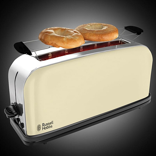 Тостер Russell Hobbs Classic, 1100Вт, довгі слоти, метал, бежевий