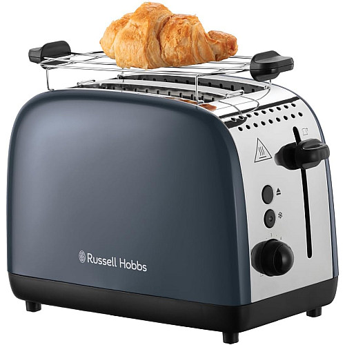 Тостер Russell Hobbs Colours Plus 1600Вт, подогрев, размораживание, металл., серый