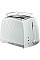 Тостер Russell Hobbs Honeycomb 850Вт, широкі слоти, пластик, білий