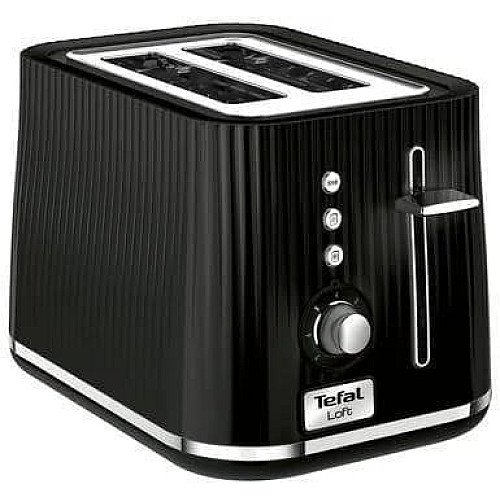 Тостер Tefal Loft 850Вт, розморожування, пластик, чорний