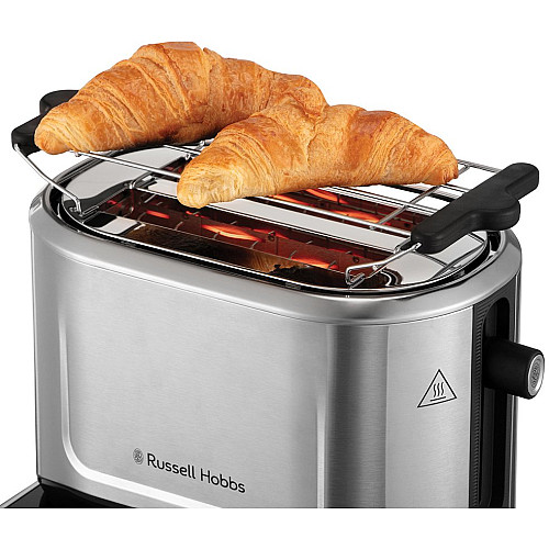 Тостер Russell Hobbs Attentiv 2 Slice 1500Вт, підігрів, розморожування, метал