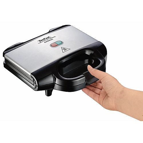 Сендвічмейкер Tefal Ultracompact 700Вт, 1 пластина-гриль, корпус-пластик, чорно-сріблястий
