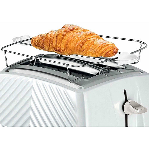 Тостер Russell Hobbs GrooWe 2 Slice 850Вт, підігрів, розморож., пластик, білий
