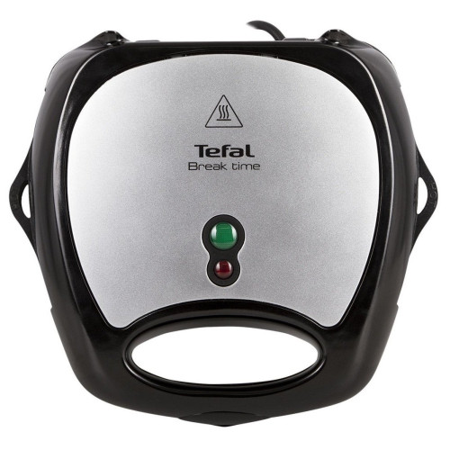 Мультимейкер Tefal Break time 700Вт, тефлон, 3 пластини, корпус-пластик, чорно-сріблястий