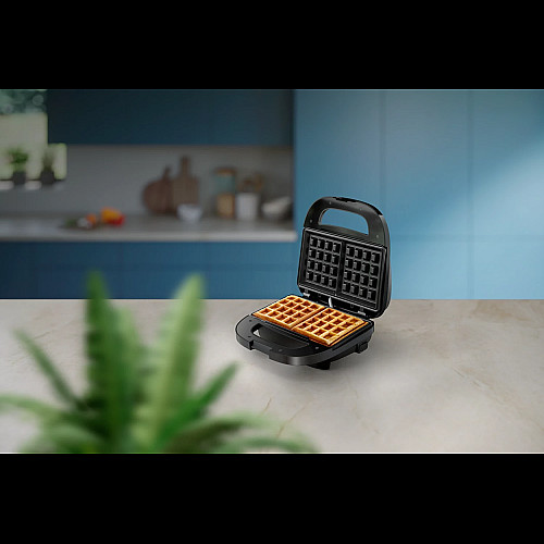 Вафельниця Philips Series 3000 750Вт, антипригарне покриття, корпус-пластик, чорний