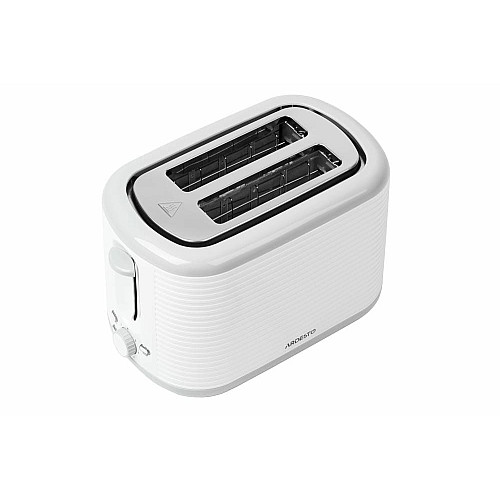 Тостер ARDESTO White stripes T-F17WG 930Вт, пластик, білий+сірий