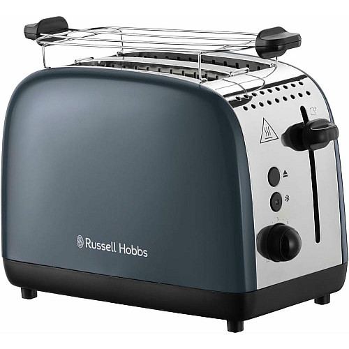 Тостер Russell Hobbs Colours Plus 1600Вт, подогрев, размораживание, металл., серый