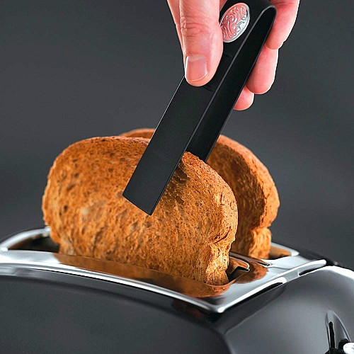 Тостер Russell Hobbs Textures 850Вт, пластик, черный