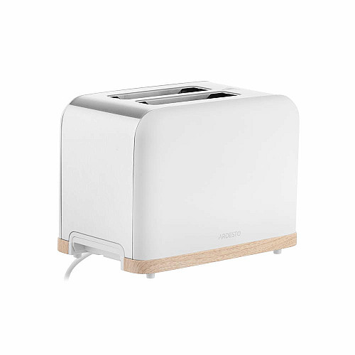 Тостер ARDESTO Wood Modern, 800Вт, метал, 2 слоти, білий