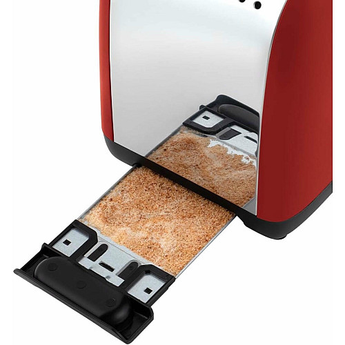 Тостер Russell Hobbs Colours Plus 1600Вт, подогрев, размораживание, металл., красный