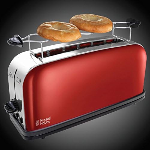Тостер Russell Hobbs Classic 1100Вт, довгі слоти, метал, червоний