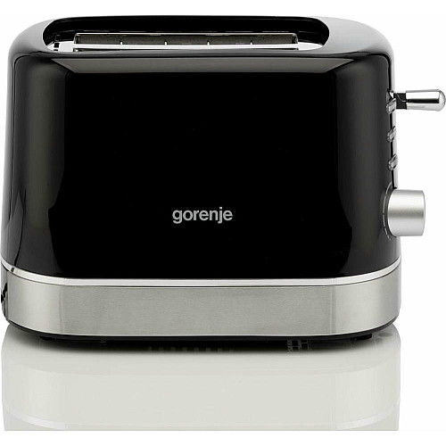 Тостер Gorenje 850Вт, підігрів, розморожування, пластик, чорний