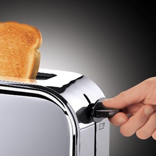 Тостер Russell Hobbs Chester 1000Вт, длинные слоты, металл, серебристый