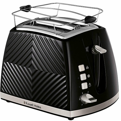 Тостер Russell Hobbs GrooWe 2 Slice 850Вт, подогрев, размораживание, пластик, черный