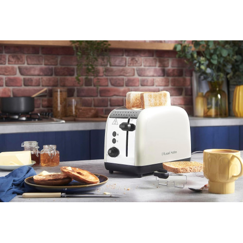 Тостер Russell Hobbs Colours Plus 1600Вт, підігрів, розморожування, метал., бежевий