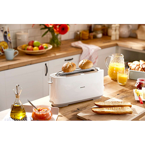 Тостер Philips Daily Collection 1000Вт, 1 відділення, пластик, білий