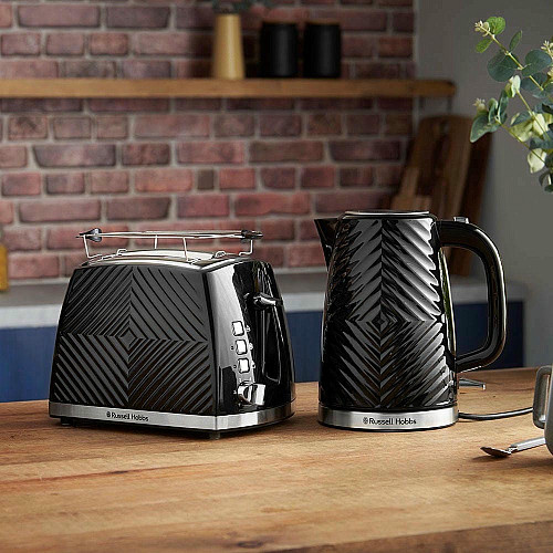 Тостер Russell Hobbs GrooWe 2 Slice 850Вт, подогрев, размораживание, пластик, черный