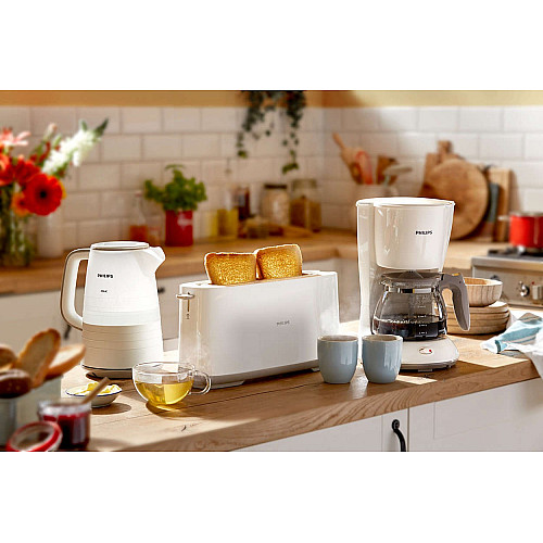 Тостер Philips Daily Collection 1000Вт, 1 відділення, пластик, білий