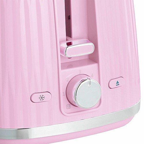 Тостер  Russell Hobbs Eden 800Вт, пластик, підігрів,разморозка, малиновий