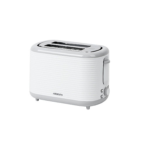 Тостер ARDESTO White stripes T-F17WG 930Вт, пластик, білий+сірий