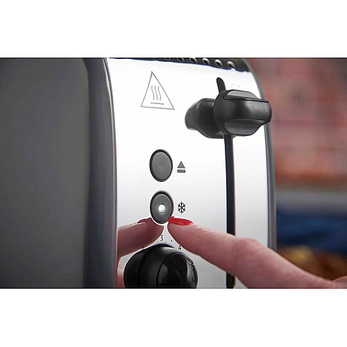 Тостер Russell Hobbs Colours Plus 1600Вт, подогрев, размораживание, металл., серый