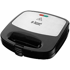Мультимейкер Russell Hobbs Fiesta 750Вт, алюміній, 3 пластини, корпус-нержав.сталь/пластик, чорний