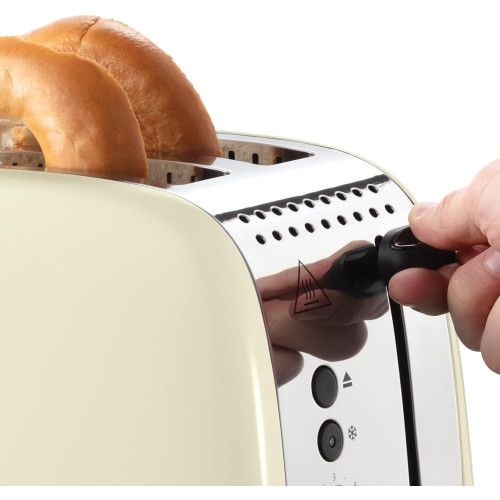 Тостер Russell Hobbs Colours Plus 1600Вт, підігрів, розморожування, метал., бежевий